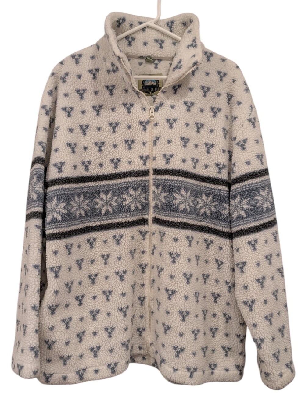 Vintage Weather Spirits Nordic Snowflake Sherpa Fleece Jacket M/M